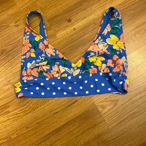 Flowered bikini top